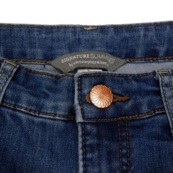 Christopher & Banks Signature Slimming Ankle Jeans Size 4 Blue Stretch 29 x 26.5 - Picture 9 of 10